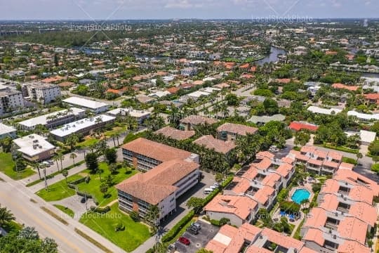 Aerial building view
