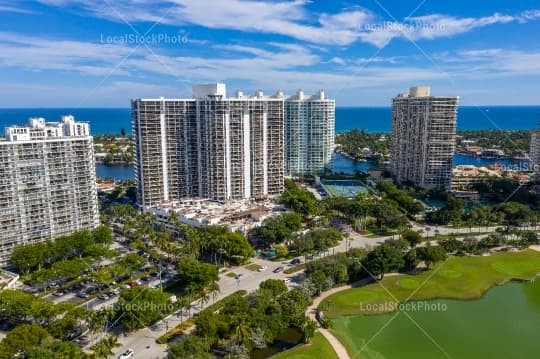 Aerial building view