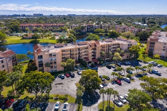 Aerial building view