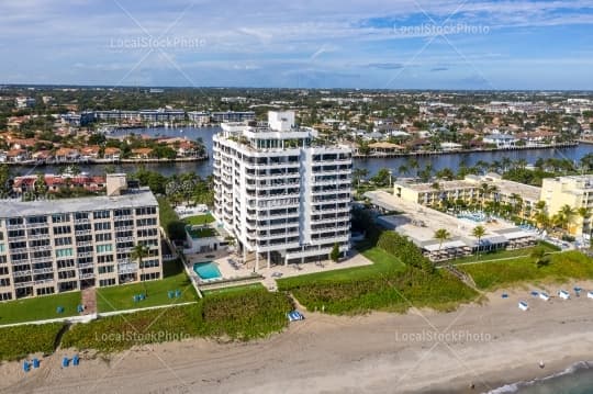 Aerial building view