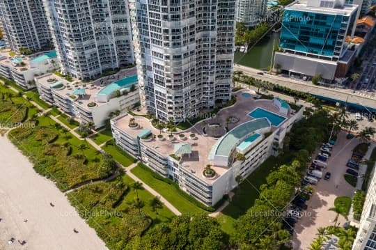 Aerial building view