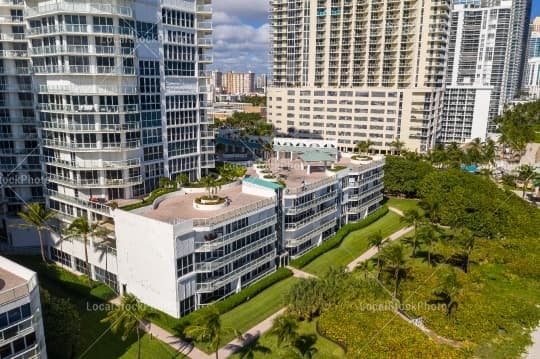 Aerial building view