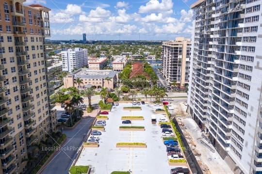 Aerial building view