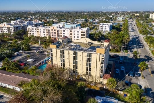 Aerial building view