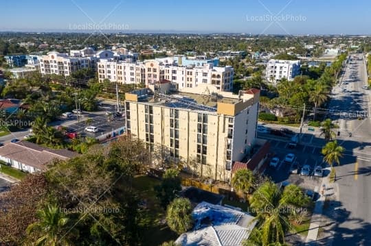 Aerial building view