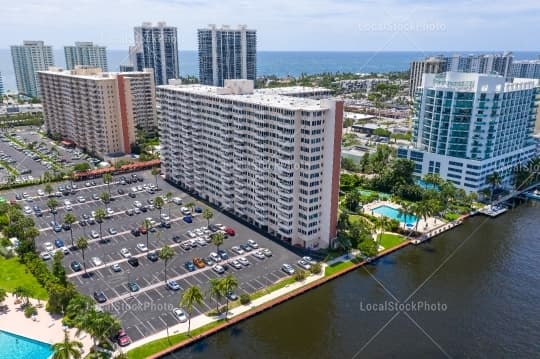 Aerial building view