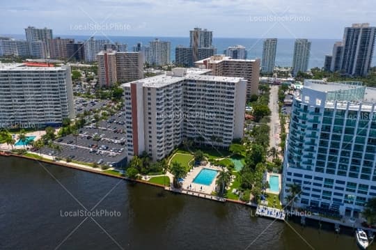 Aerial building view