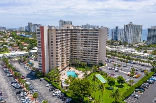 Aerial building view