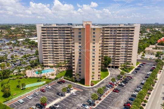 Aerial building view