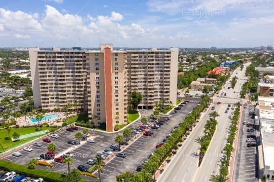 Aerial building view