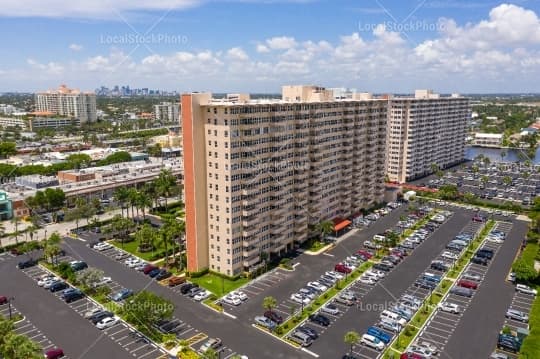 Aerial building view