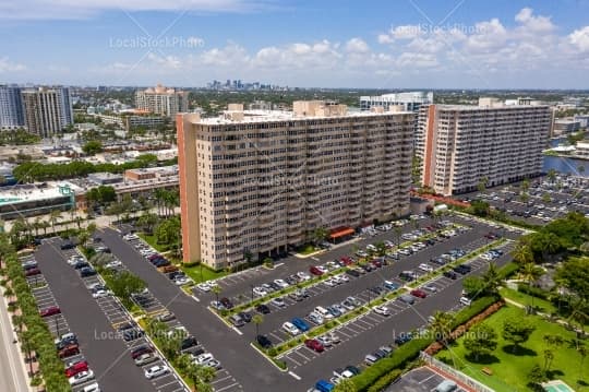 Aerial building view