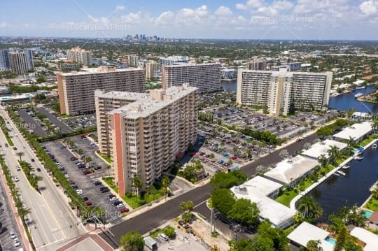 Aerial building view