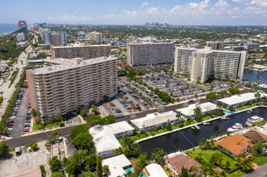 Aerial building view