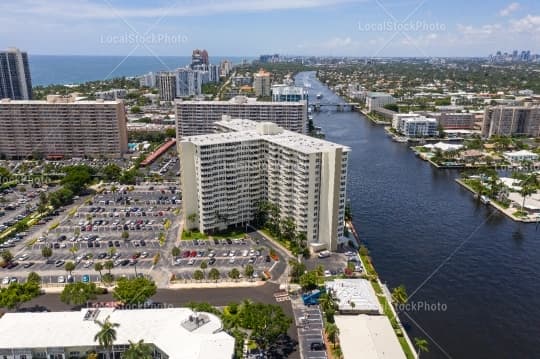 Aerial building view