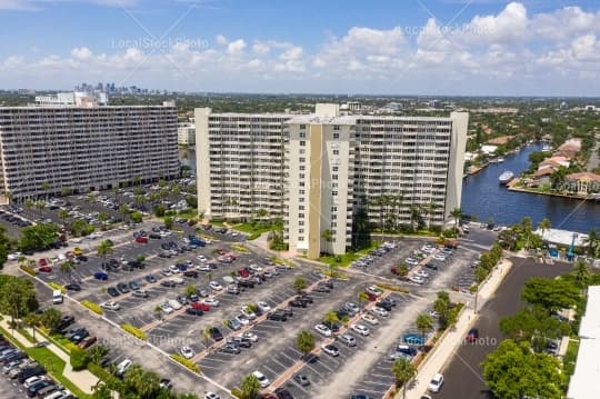 Aerial building view