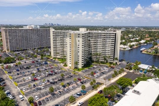 Aerial building view