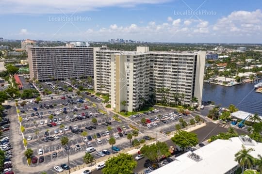 Aerial building view