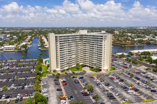 Aerial building view