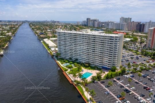 Aerial building view