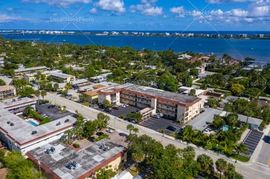 Aerial building view