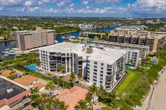 Aerial building view