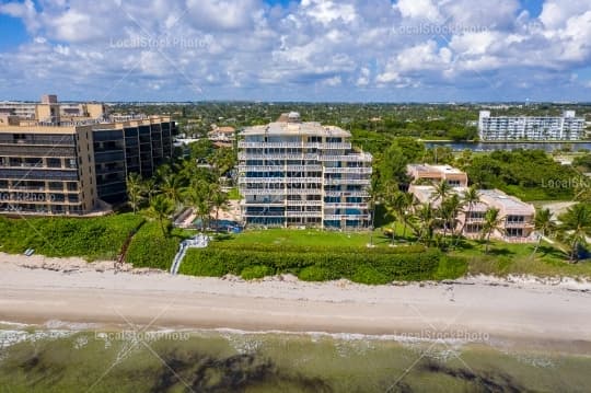 Aerial building view