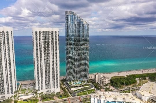 Aerial building view