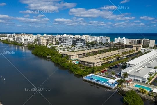 Aerial building view