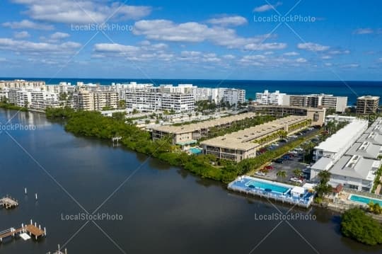 Aerial building view