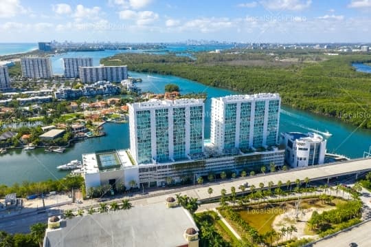 Aerial building view