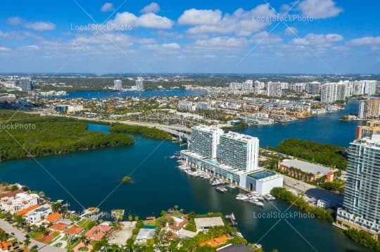 Aerial building view