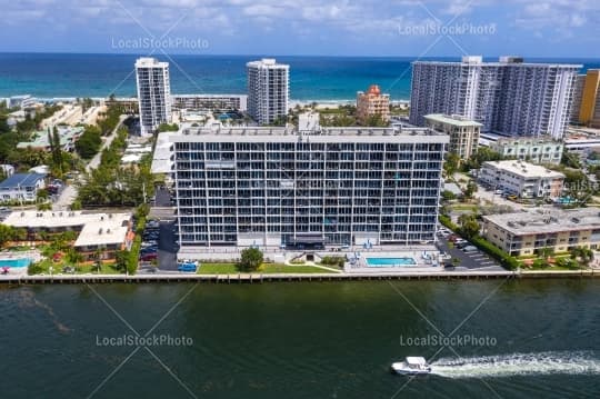 Aerial building view