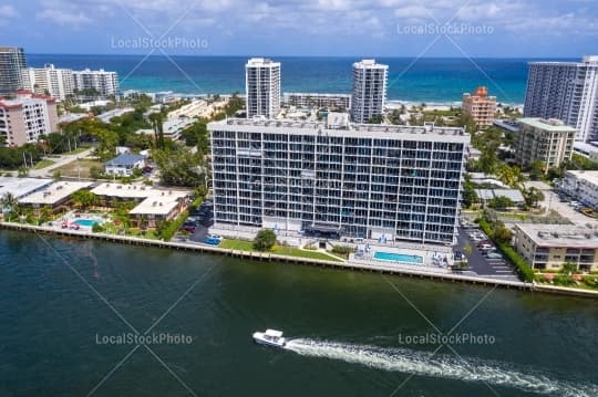 Aerial building view