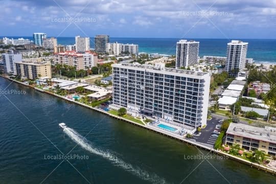 Aerial building view