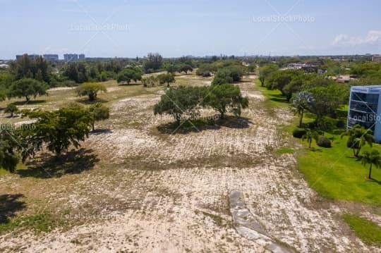 Aerial building view