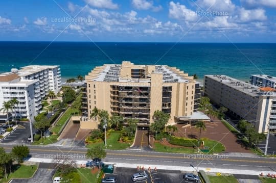 Aerial building view