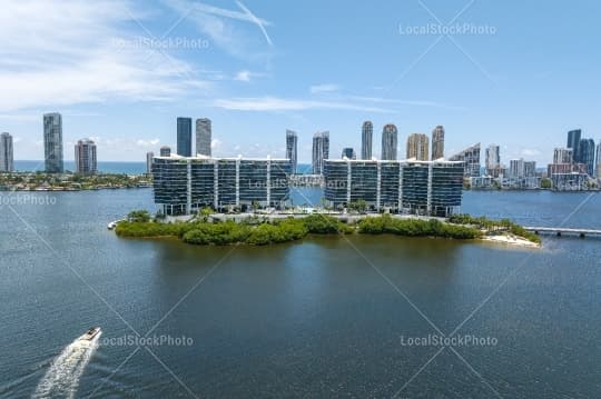 Aerial building view