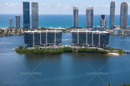 Aerial building view