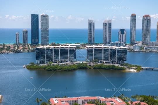 Aerial building view