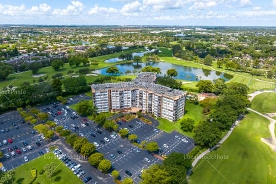 Aerial building view