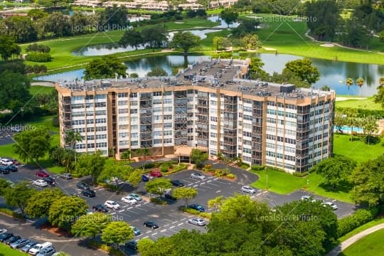 Aerial building view