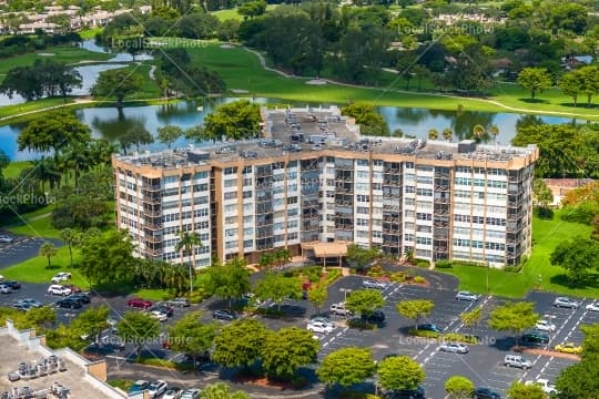 Aerial building view