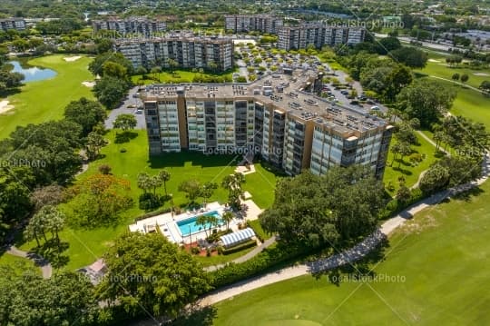 Aerial building view