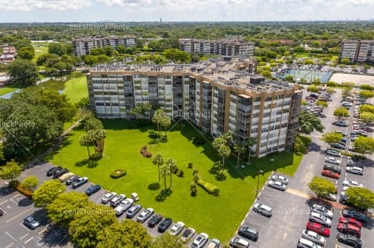 Aerial building view