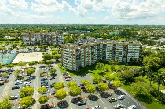 Aerial building view