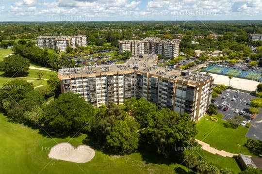 Aerial building view