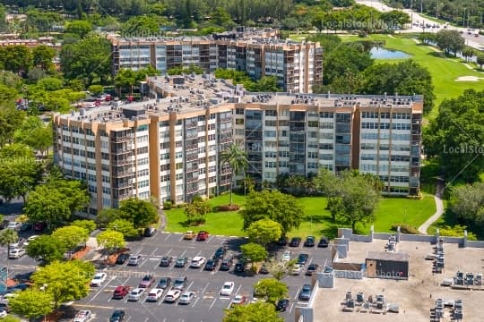 Aerial building view