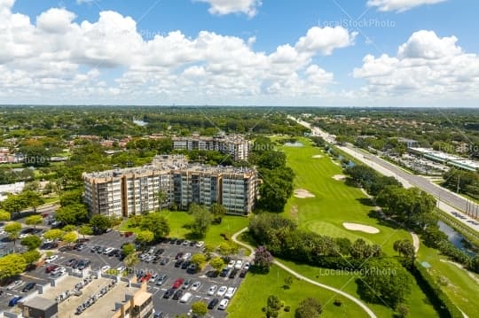 Aerial building view