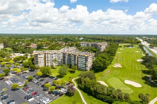 Aerial building view